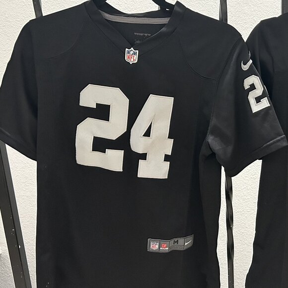 Marshawn Lynch Raiders #24 Youth M Black Nike Jersey | Beast Mode - Picture 1 of 3